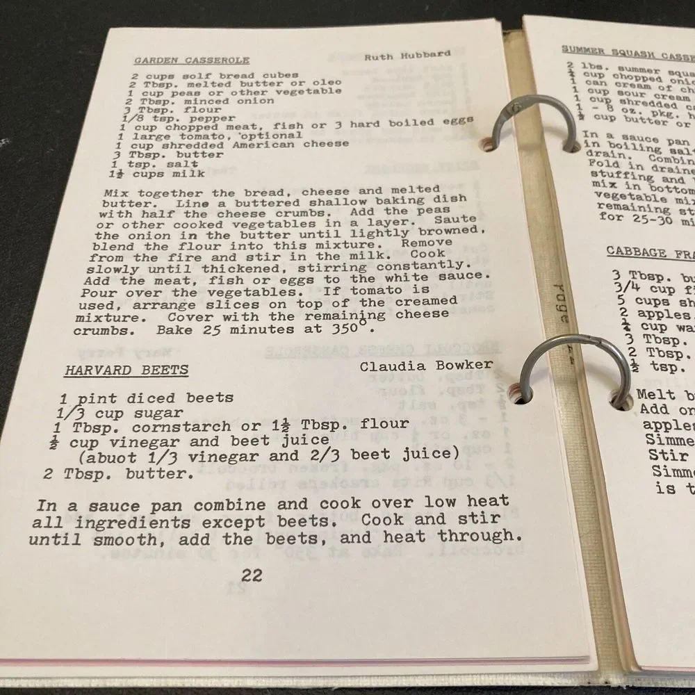 Order of the Eastern Star OES 1980 Forestville Chapter Recipe Cookbook Masonic‎